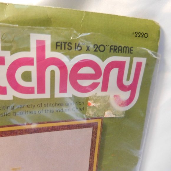 Sunset INDIAN CHIEF Crewel Embroidery Kit Vintage - Picture 3 of 8